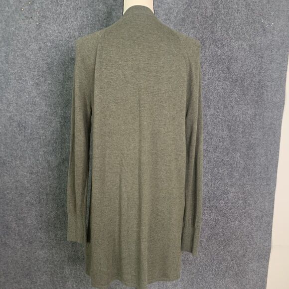Loft Open Cardigan Waterfall Soft Wool Blend Minimalist Capsule Wardrobe Sz M - Picture 6 of 7